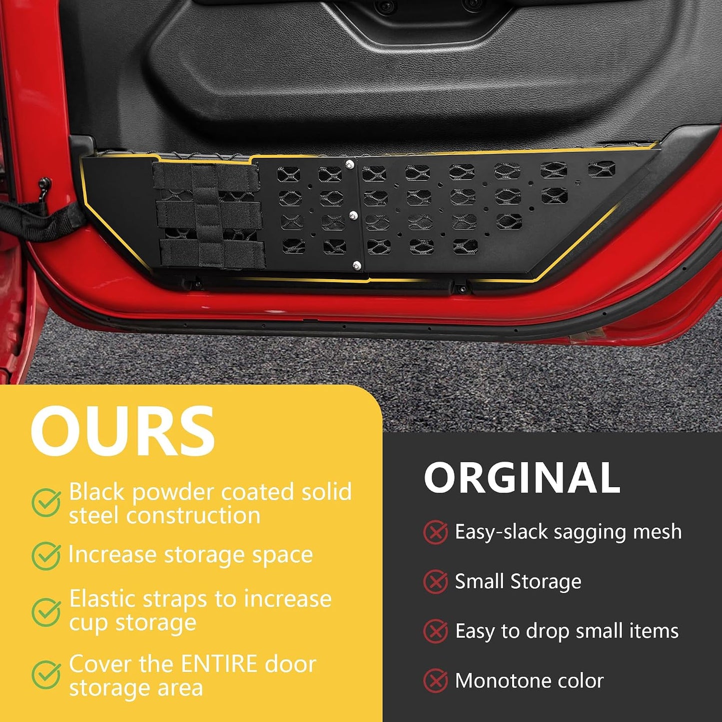Portavasos puerta Jeep JL 4XE Gladiator metal