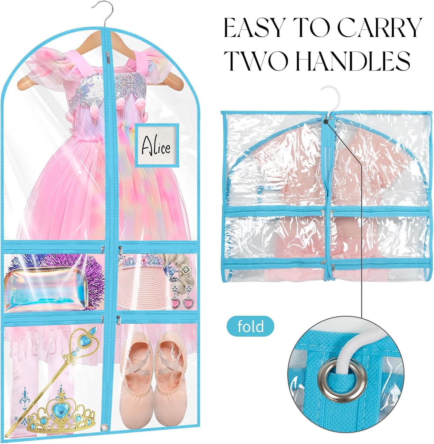 Bolsa disfraces baile 40x22" impermeable con 2 bolsillos