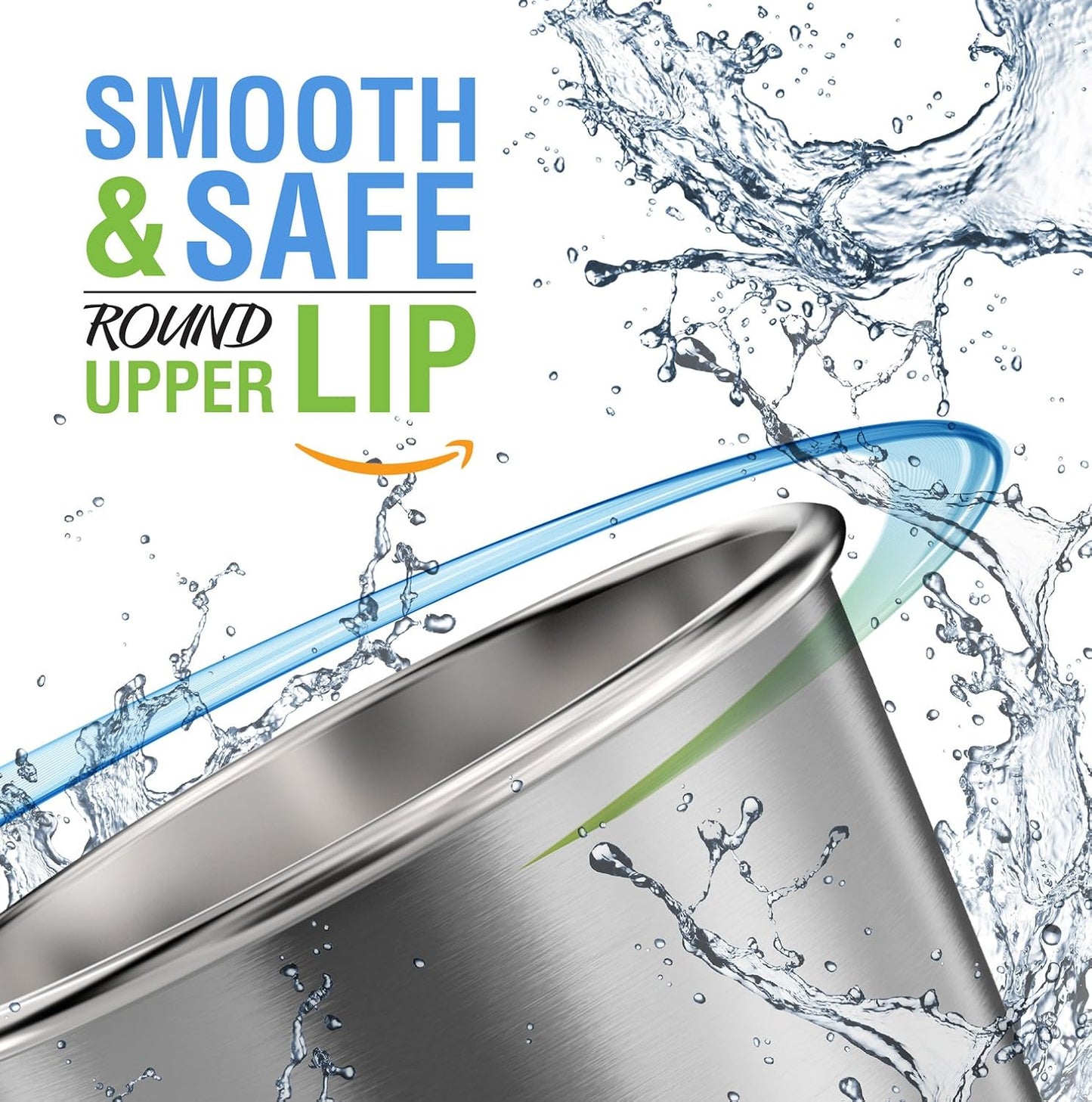 Vasos acero inox 16oz sin BPA apilables hogar picnic