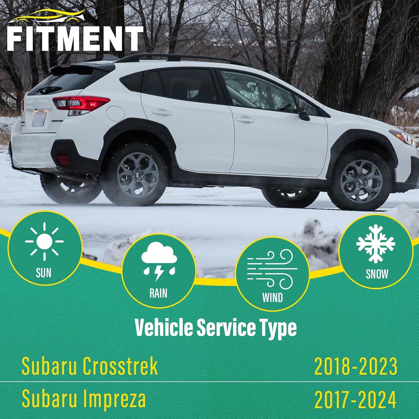 Set 3 limpiaparabrisas 12-26pulg para Subaru Crosstrek 18-23
