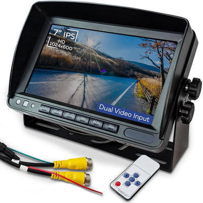 Monitor IPS LCD 7pulg para vehículo AHD CVBS 12-35V