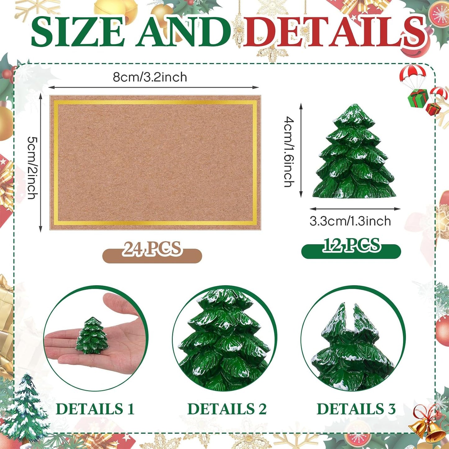 12 Pzas Soportes Tarjetas Lugar Árbol Navidad Bodas