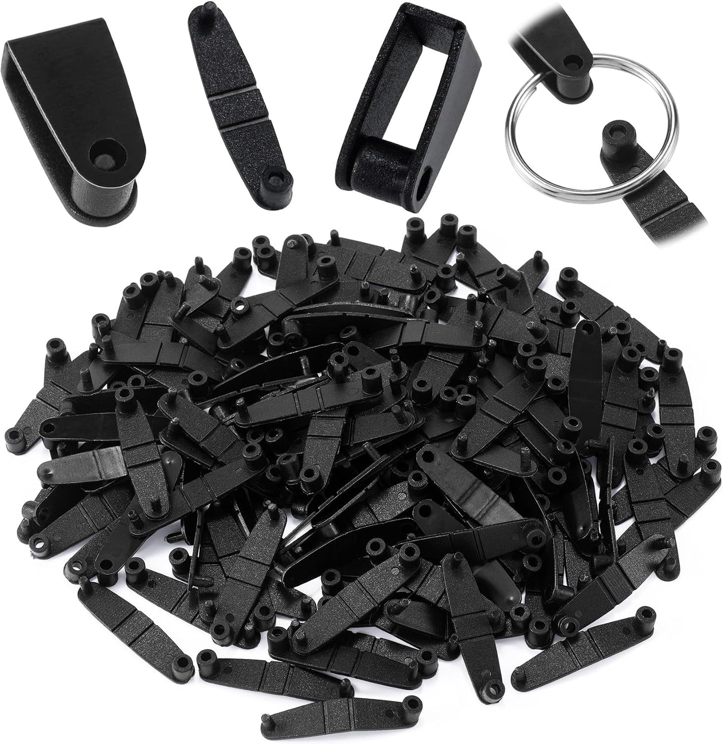 200 Clips Plástico Llavero Pestañas Manualidades
