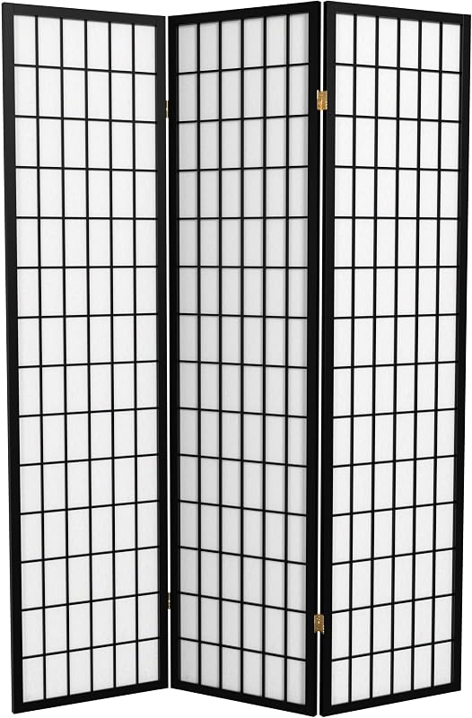 Pantalla Shoji 6ft negro 3 paneles