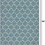 Alfombra área exterior 9x12ft rectángulo verde azulado/gris