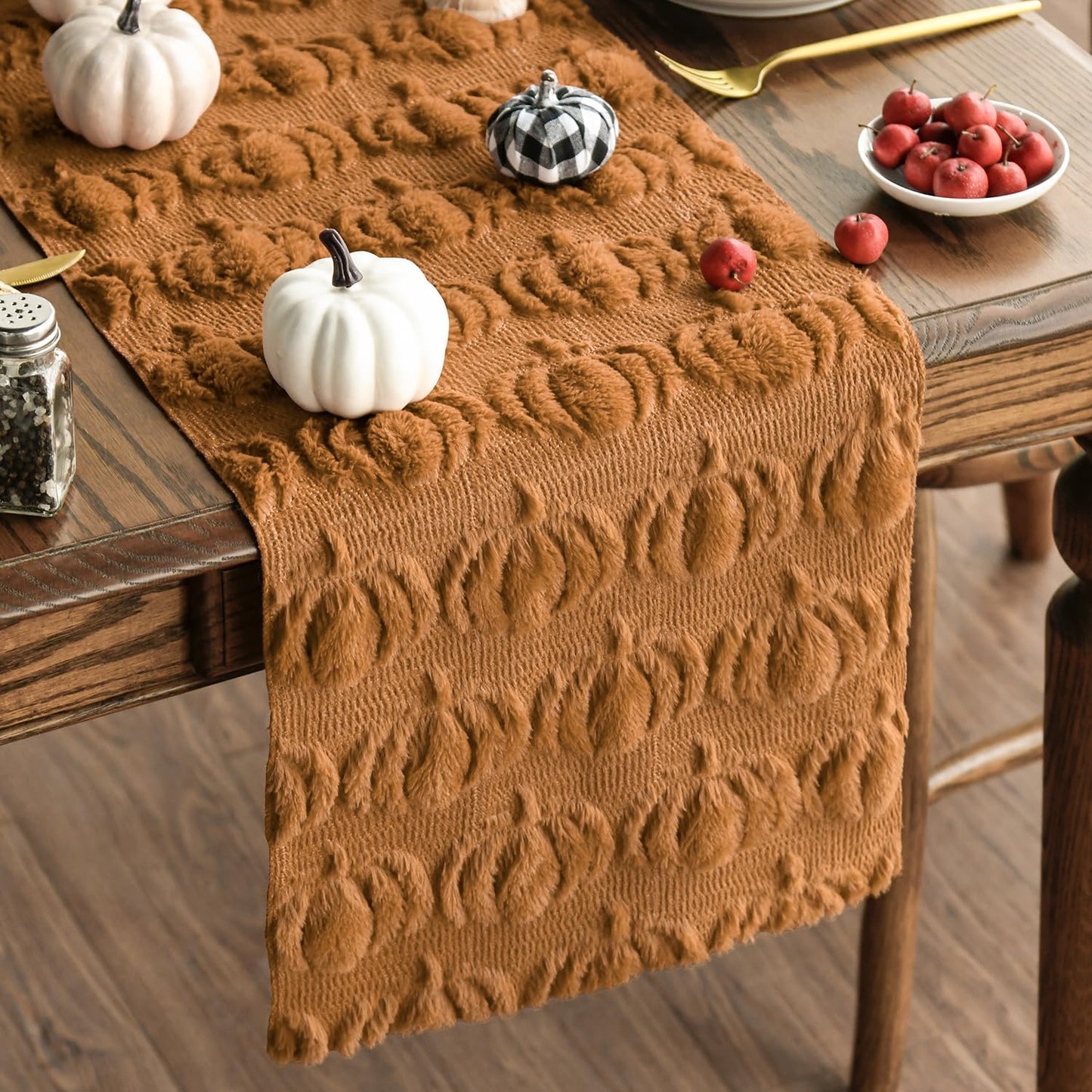 Camino mesa otoño felpa caramelo 13x72pulg