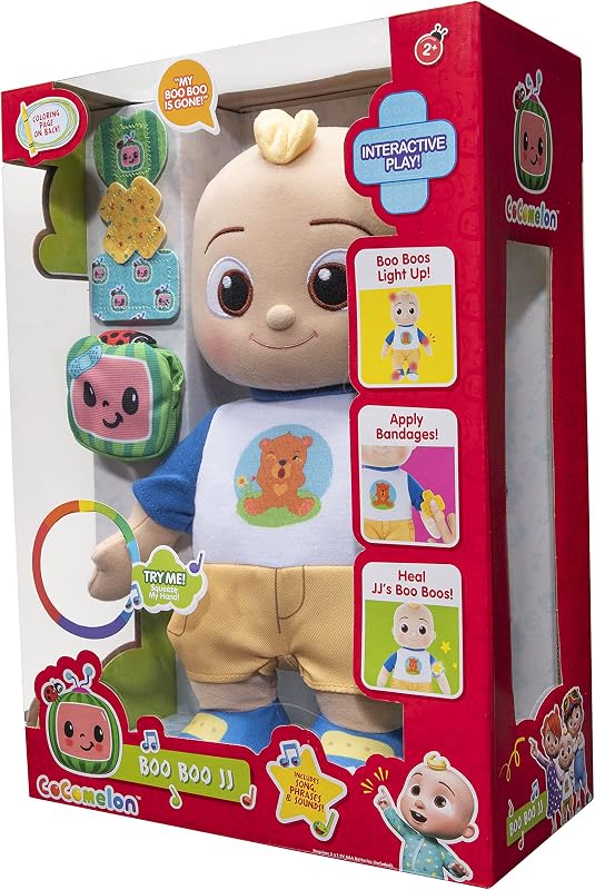 Peluche oficial Boo Boo con luces en cabeza codo rodilla y pie