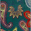 Alfombra decorativa floral azul 2x5ft
