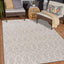 Alfombra rectangular 2x3ft 1" gris claro y marfil