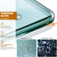 Panel ducha cristal 34x74pulg sin marco vidrio templado