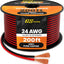 Cable altavoz 24 AWG cobre 99.9 % rojo y negro 15-60m