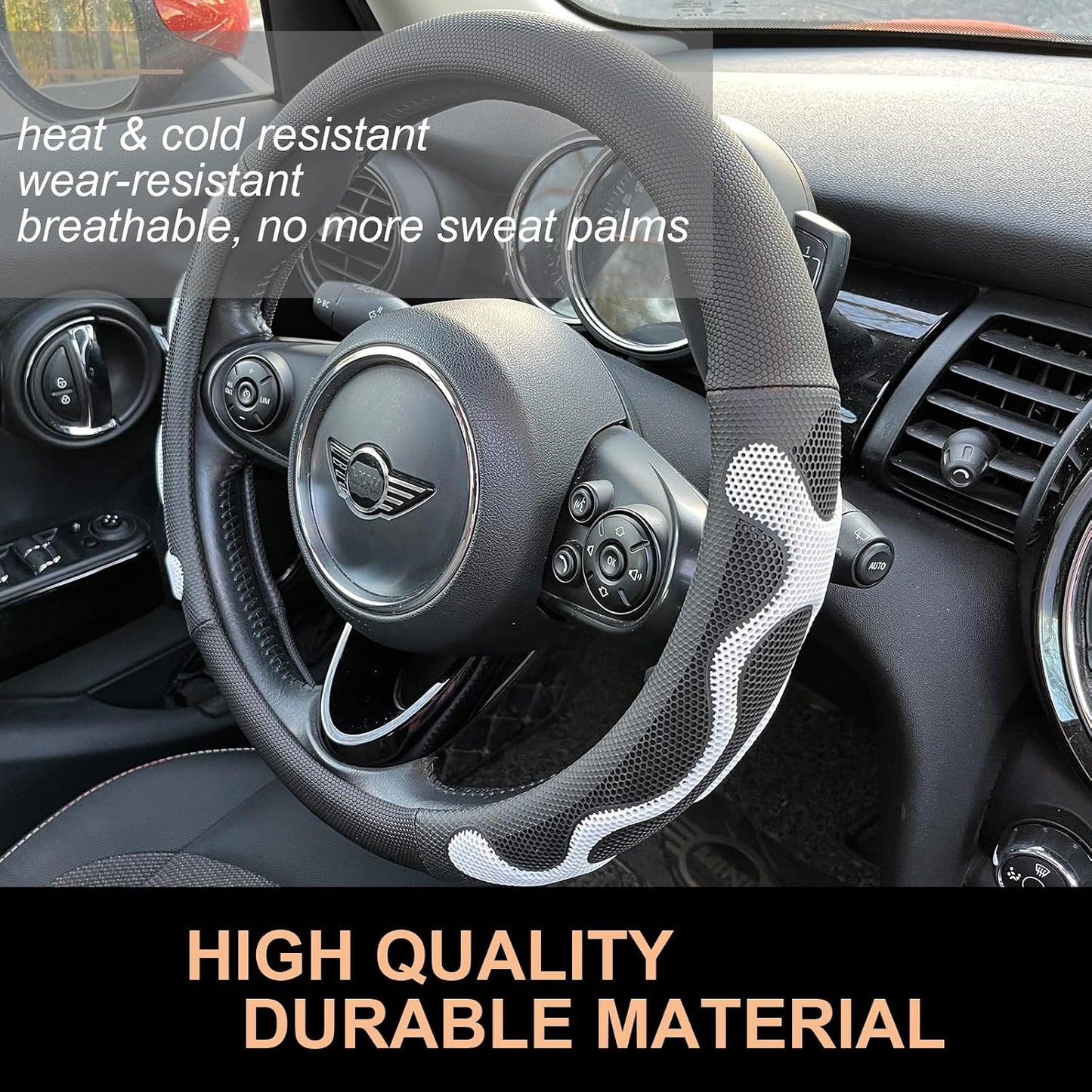 Funda volante antiderrap 15.5-15.75" blanco