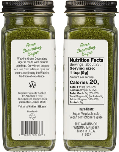 Azúcar verde decorativo sin tintes 4.2oz pack 1