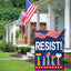 Bandera jardín doble cara 12x18" Resist Pride Ally
