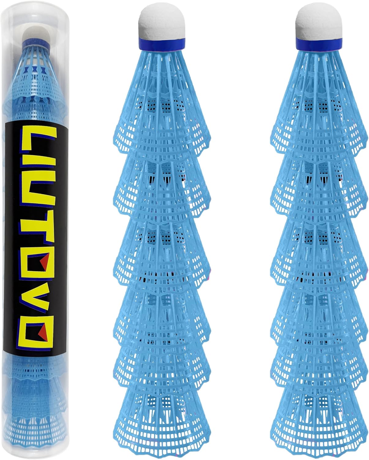 12 Pack Lanzaderas Badminton Nailon Estabilidad Alta