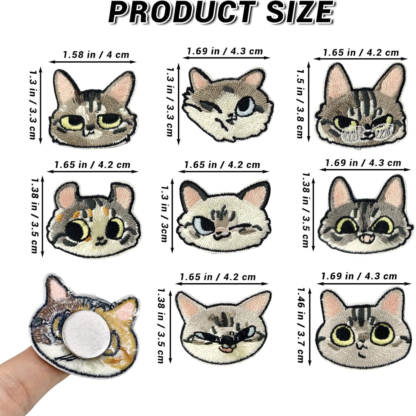 8 imanes gato para nevera taquilla pizarra decoración