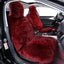 Funda asiento coche piel oveja esponjosa rojo oscuro