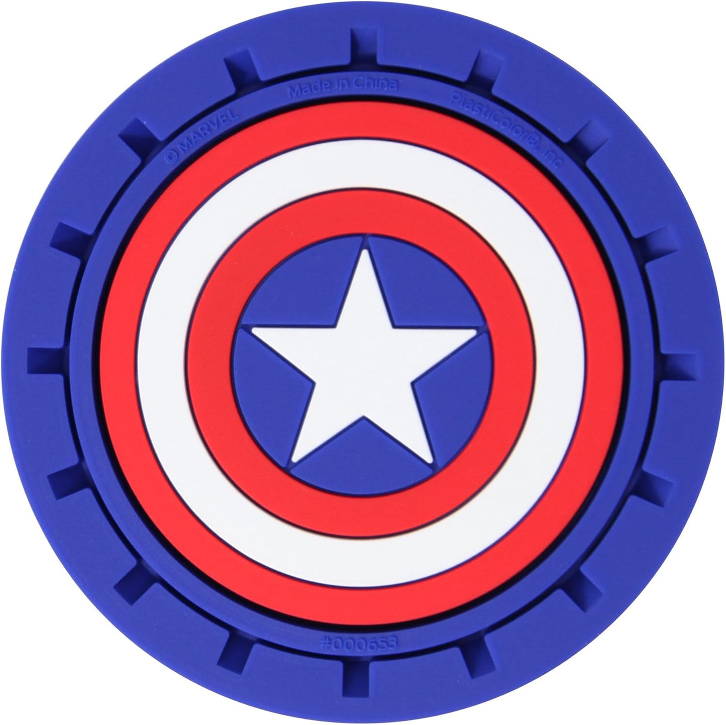 Portavasos Marvel Capitán América para auto pack 2 azul