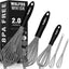 Set 5 Batidores Silicona Acero Inox 7pulg Antiarañazos Gris