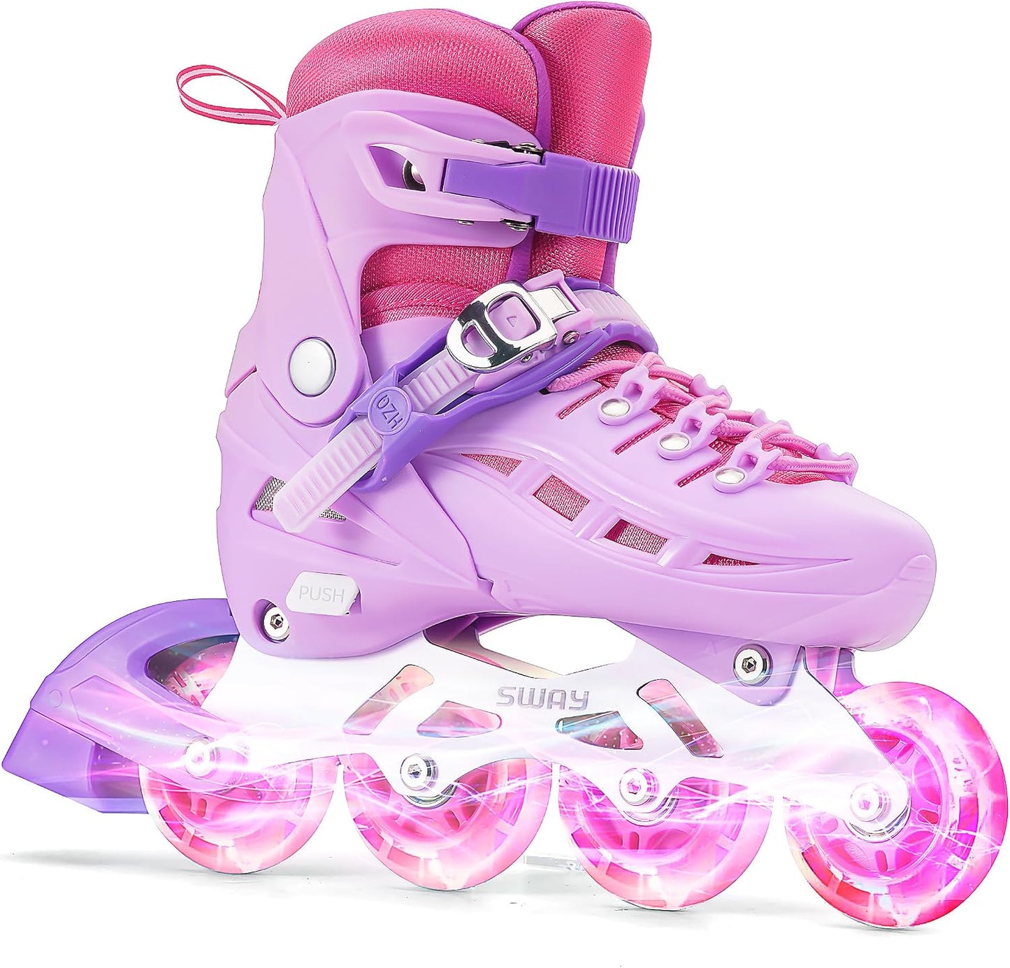 Patines en línea ajustables 4-16 años con ruedas iluminadas