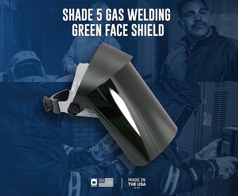 Protector facial soldadura gas verde 1IR5R