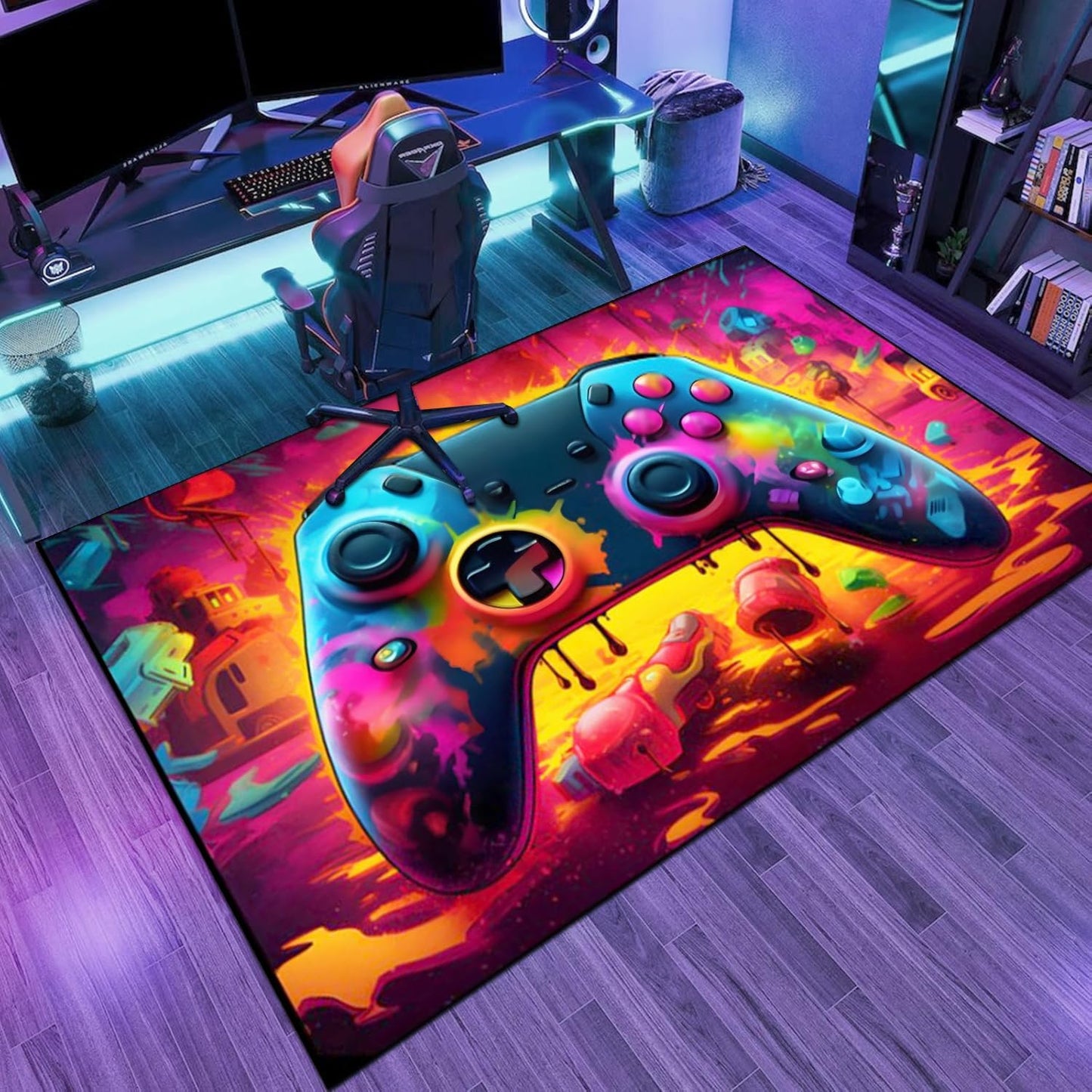 Alfombras área juegos 31.5x63pulg antideslizantes coloridas