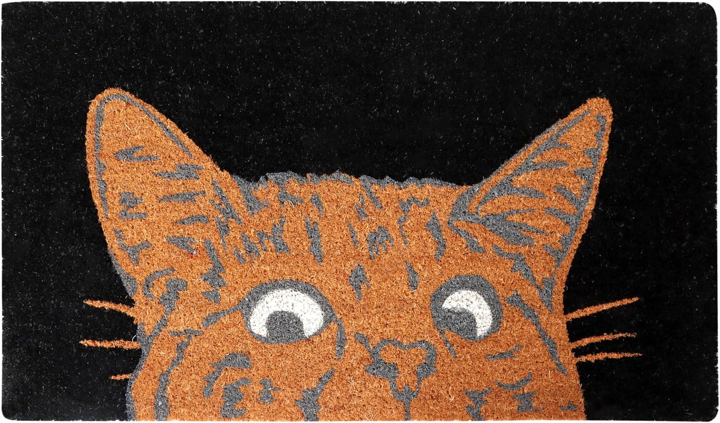 Tapete puerta gato fibra coco antiderrap 18x30pulg