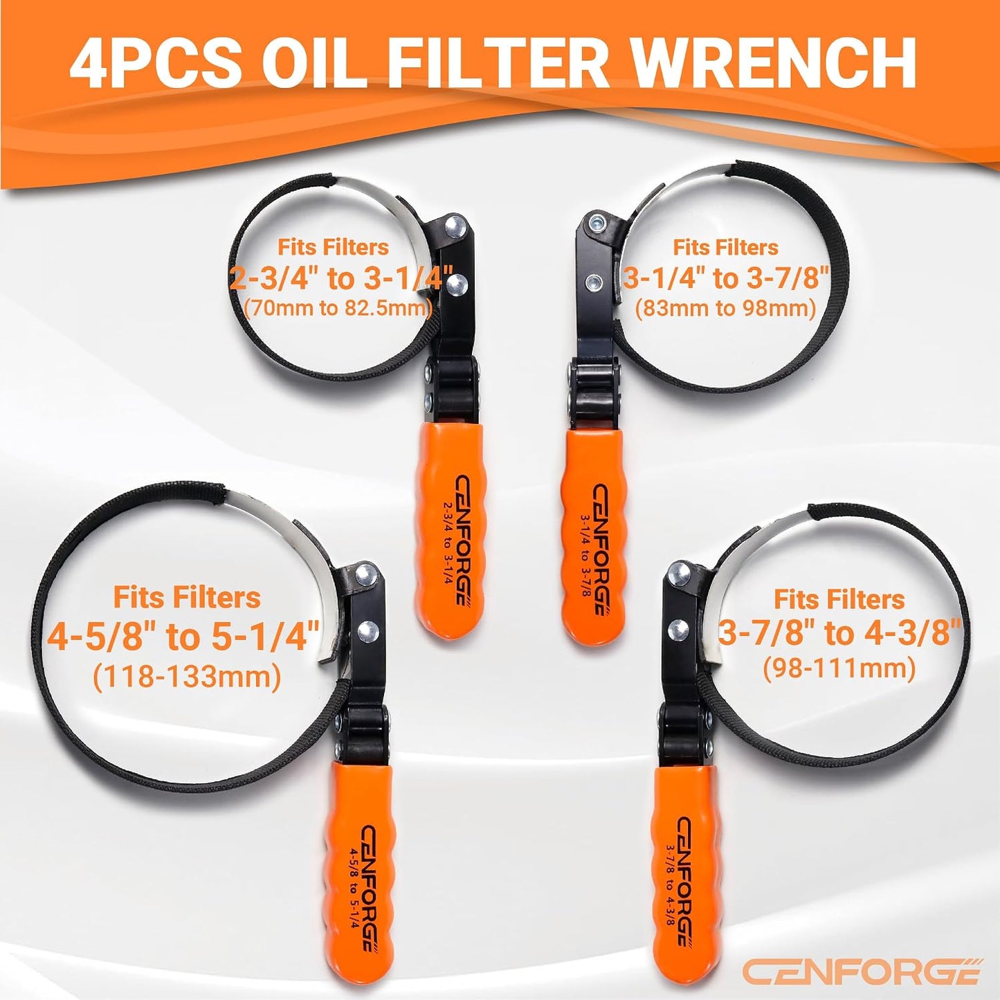 Set llaves para filtro de aceite de 8 pzas