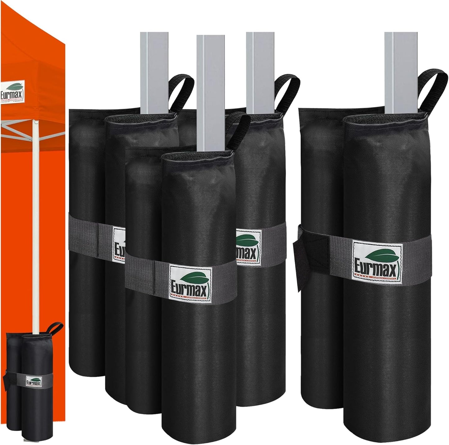 Bolsas peso toldo emergente refugio exterior set 4 negro