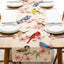 Mesa Camino Pájaros Flor Cerezo Arpillera