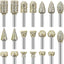 20 Brocas Diamante Grano 60 para Dremel 1/8pulg Tallar Piedra