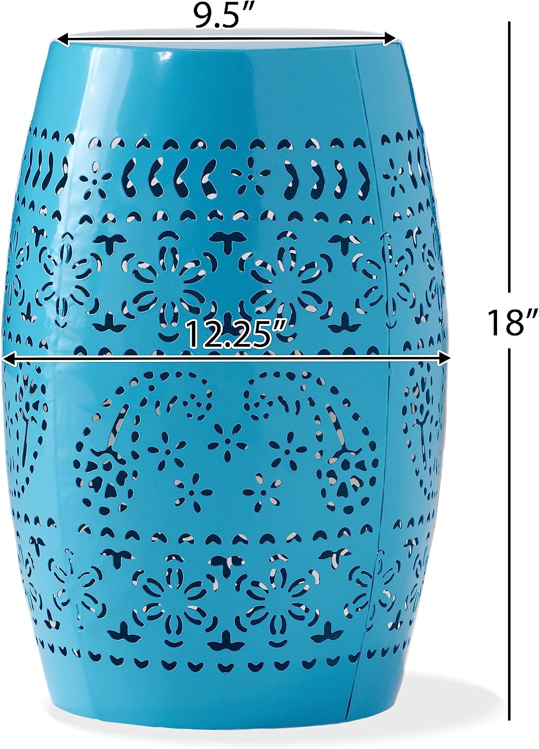 Mesa auxiliar hierro 12" color azul