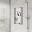 Nicho ducha acero inox 13x25 con estante 2 niveles