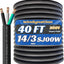 Cable SJOOW 14/3 40 ft 300V para motor y luces