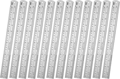 Regla acero inox 12pulg set 12 pzas