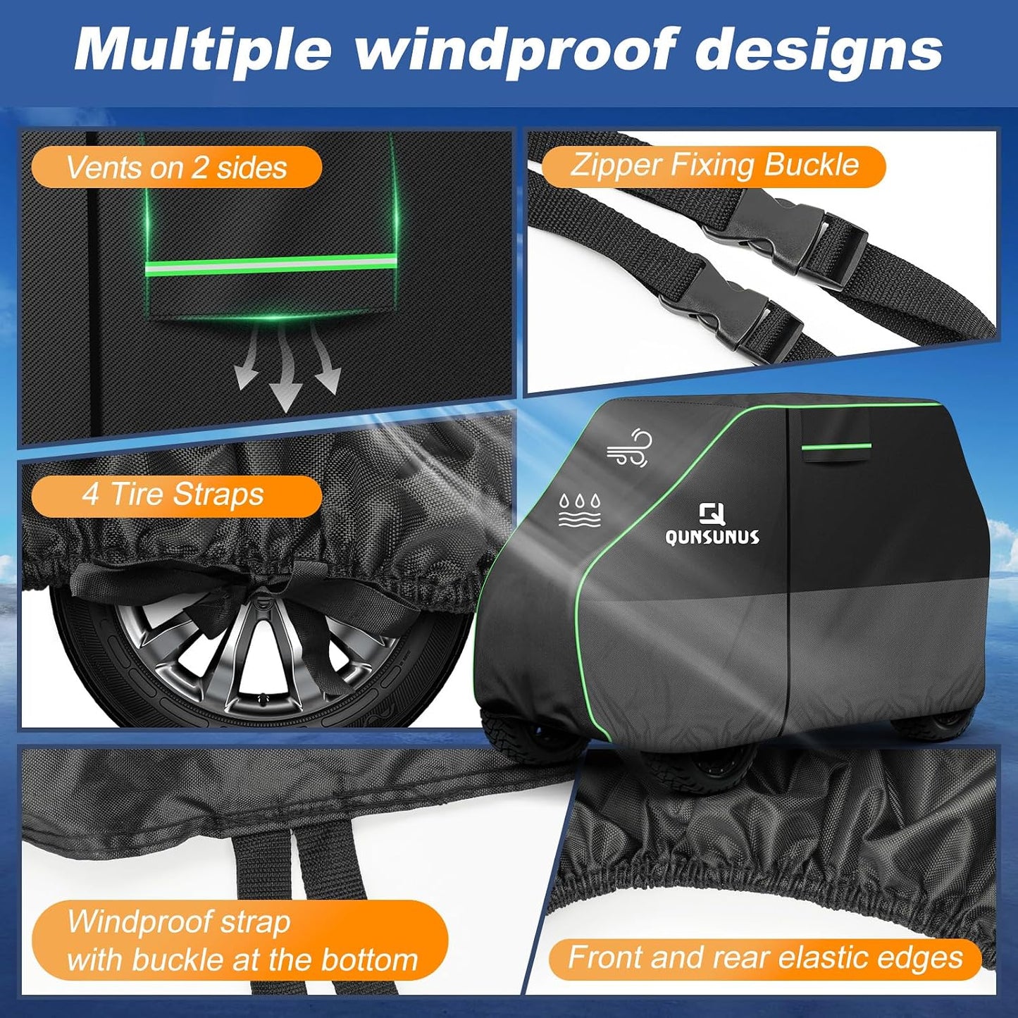 Funda impermeable carrito golf ajuste universal 4