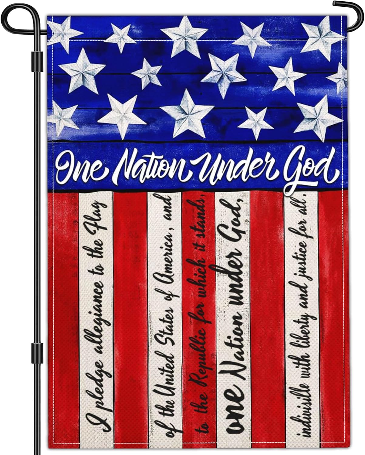 Bandera jardín 12x18pulg 3 capas doble cara patriótica
