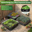 Jardinera elevada galvanizada 6x2x1pie metal exterior negro