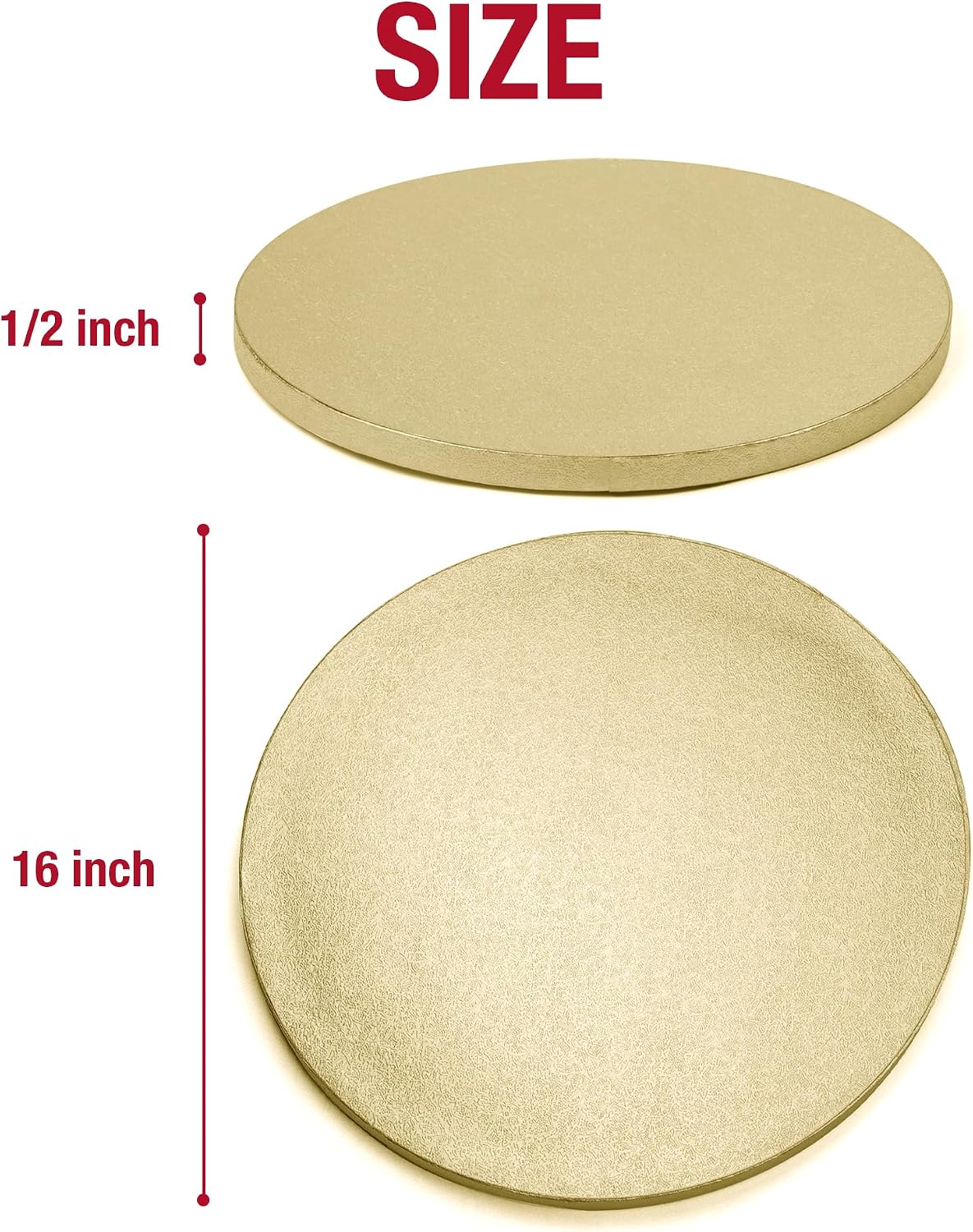 3 Tablas Redondas Doradas 16pulg Resistentes Impermeables