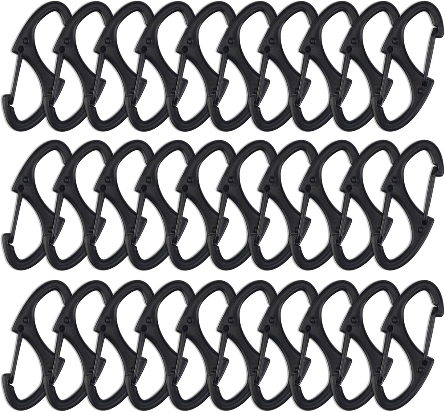 20 Pzas Mosquetones Mini S Doble Cara para Llavero Broche