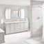 Grifo lavabo baño moderno 2 manijas arco alto 3 agujeros