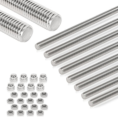 8 Pzas Varilla Roscada Acero Inox M6x255mm