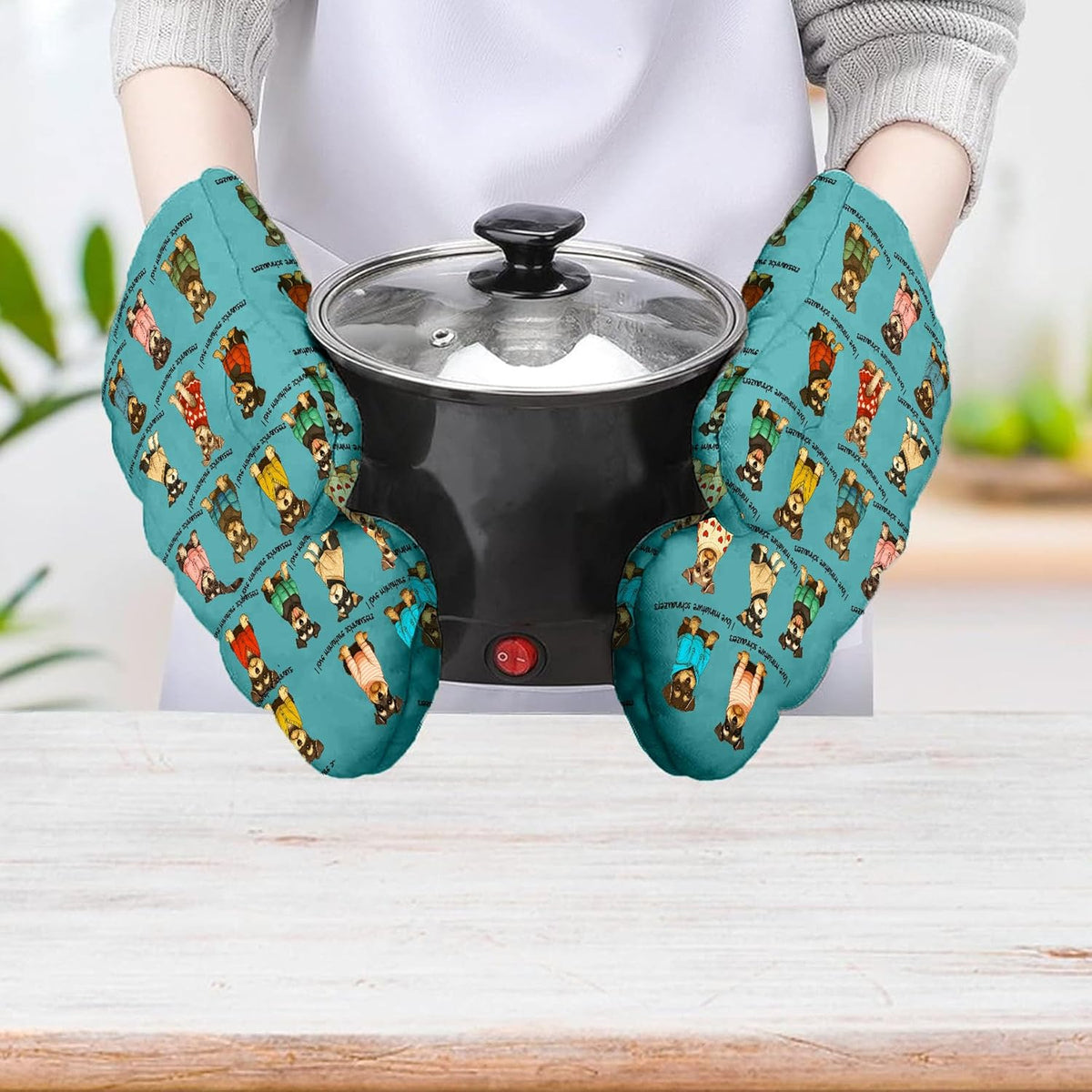 Guantes horno resistentes al calor para cocinar y asar