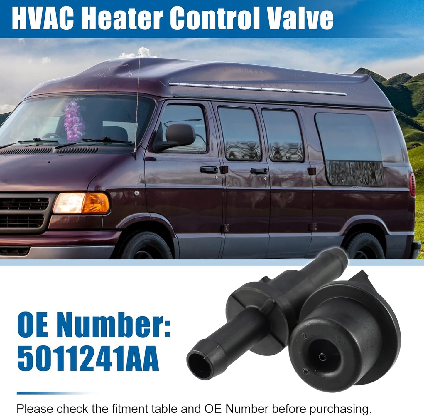 Válvula calentador HVAC Dodge RamVan 99-03 B1500-B3500