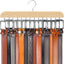 Colgador cinturones madera 14 ganchos para hombres