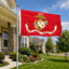 Bandera doble cara USMC 2x3ft lona resistente 3 capas