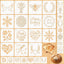 Plantillas de pan y masa madre, soporte para galletas y decoración de pasteles
