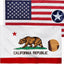 Bandera EE.UU. y CA 3x5 nailon 210D resistente