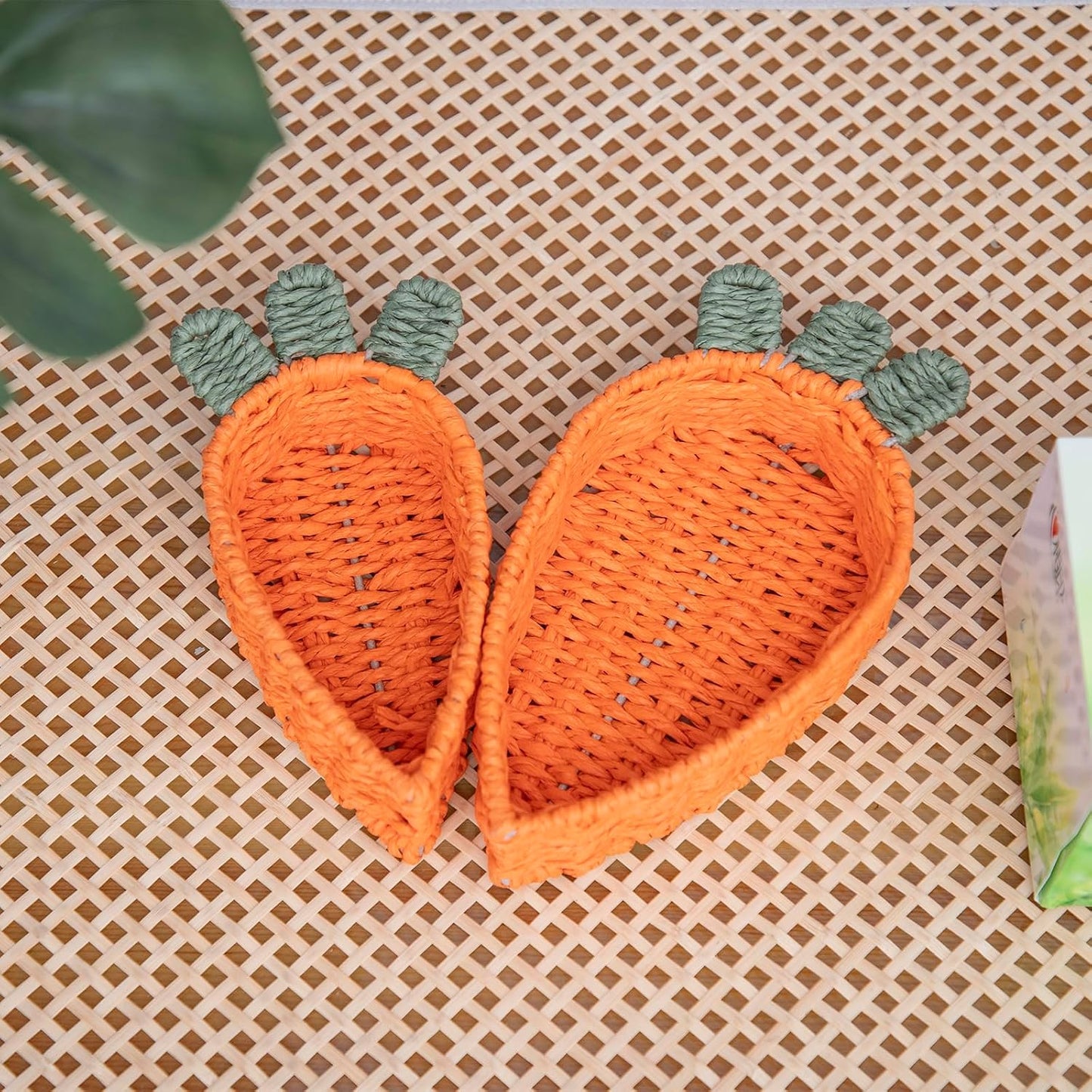 Cesta decorativa de cuerda para dulces llaves y billetera