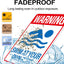 2 Carteles Aluminio Piscina 14x10" No Bucear
